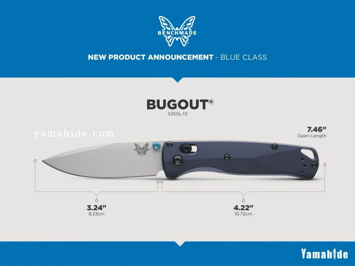 �٥���ᥤ�� �Х������� ���졼�����֥롼 535SL-13 BENCHMADE BUGOUT CRATER BLUE 