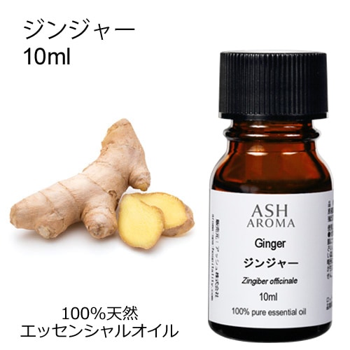 ジンジャー 10ml 【エッセンシャルオイル アロマオイル 精油 スパイス系】【AEAJ表示基準適合認定精油】