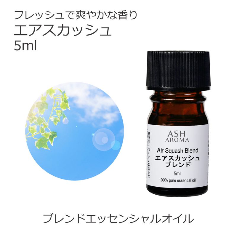 エアスカッシュ エッセンシャルオイル ブレンド 5ml 風邪 インフルエンザ 花粉 アロマオイル エッセンシャルオイル 精油 アロマ オリジナルブレンド ベルガモット メイチャン レモン ティートゥリー ローズマリーシネオール