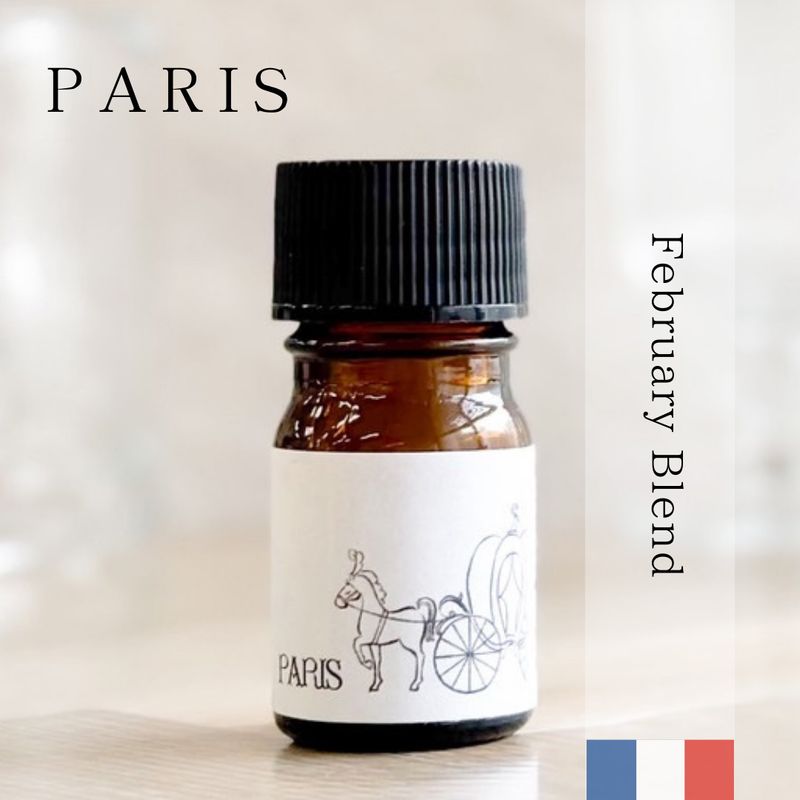 【2月特別企画・期間限定】 PARIS エッセンシャルオイル ブレンド精油 5ml 遮光瓶 ドロッパー付き ASH AROMA