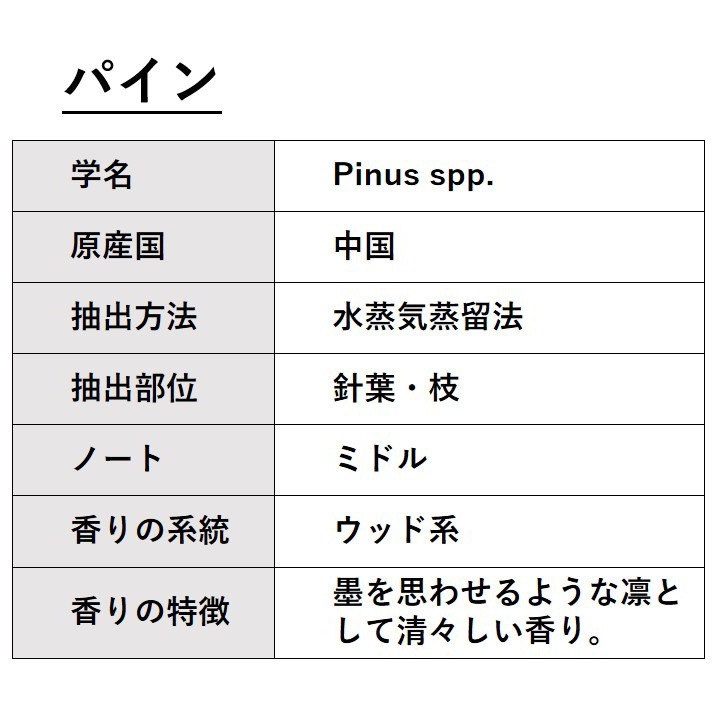 パイン （松） 10ml 箱入り【エッセンシャルオイル アロマオイル 精油 樹木系】【AEAJ表示基準適合認定精油】