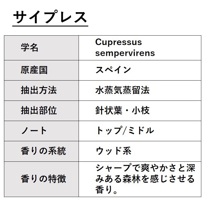 サイプレス 30ml 【エッセンシャルオイル アロマオイル 精油 樹木系】【AEAJ表示基準適合認定精油】
