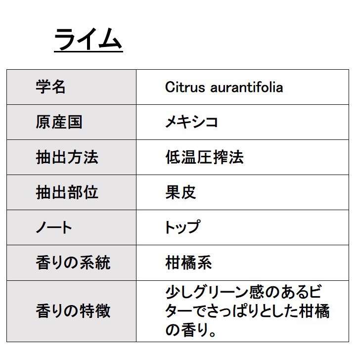オーガニック ライム エッセンシャルオイル 100ml アロマオイル 精油 AEAJ認定 天然 有機 Organic 業務用