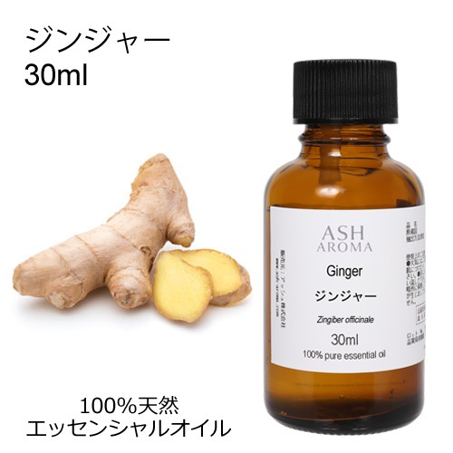 ジンジャー 30ml 【エッセンシャルオイル アロマオイル 精油 スパイス系】【AEAJ表示基準適合認定精油】