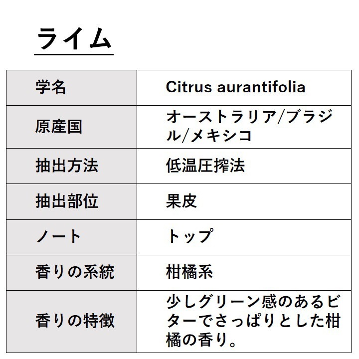 ライム 精油 10ml 箱入り エッセンシャルオイル アロマオイル ASH AROMA