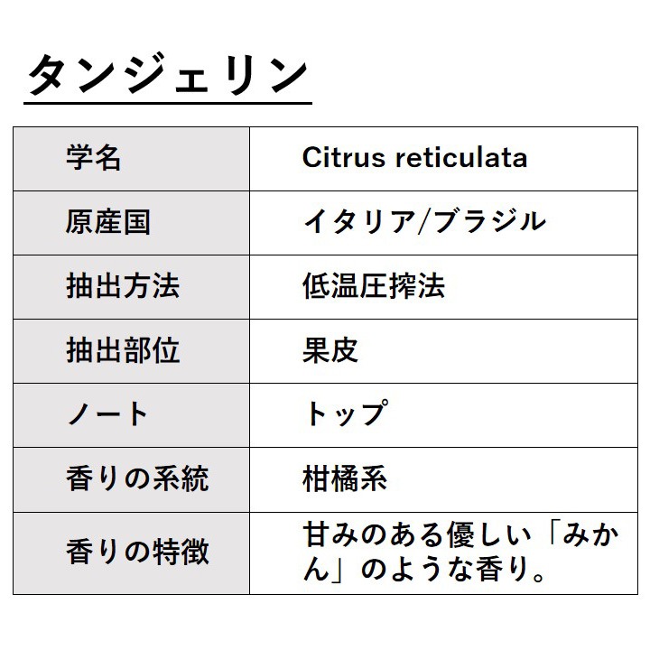 タンジェリン 30ml 【エッセンシャルオイル アロマオイル 精油 柑橘系】【AEAJ表示基準適合認定精油】
