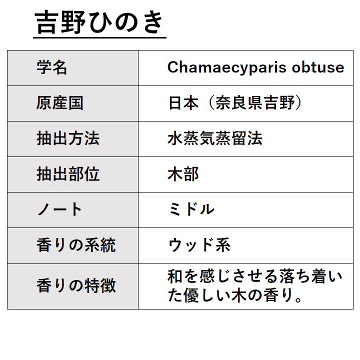 吉野ひのき 100ml 【エッセンシャルオイル アロマオイル 和精油 樹木系 ひのき ヒノキ】【AEAJ表示基準適合認定精油】