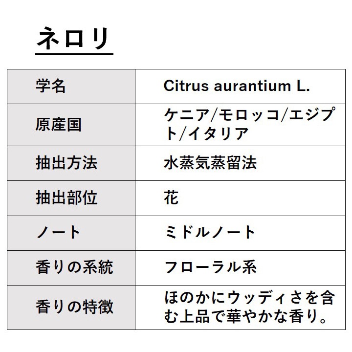 ネロリ 50ml　【エッセンシャルオイル アロマオイル 精油 フローラル系】【AEAJ表示基準適合認定精油】