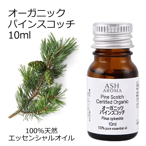 オーガニック パインスコッチ エッセンシャルオイル 10ml アロマオイル 精油 松 AEAJ認定 天然 有機 Organic