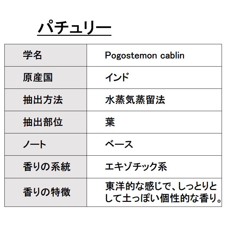 オーガニック パチュリー  エッセンシャルオイル 50ml アロマオイル 精油 パチュリ パチョリ AEAJ認定 天然 有機 Organic 業務用