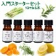 アロマオイル セット 入門スターター 10mlx5本 (D) (エッセンシャルオイル 精油)  【スイートオレンジ、ユーカリ、レモン、レモングラス、ローズマリー】【AEAJ表示基準適合認定精油】