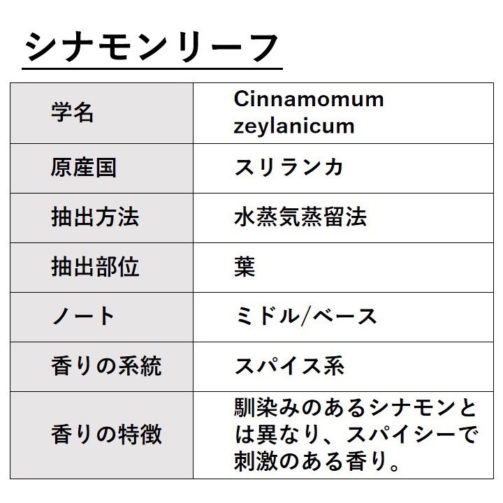 シナモンリーフ 50ml 【エッセンシャルオイル アロマオイル 精油 スパイス系】【AEAJ表示基準適合認定精油】