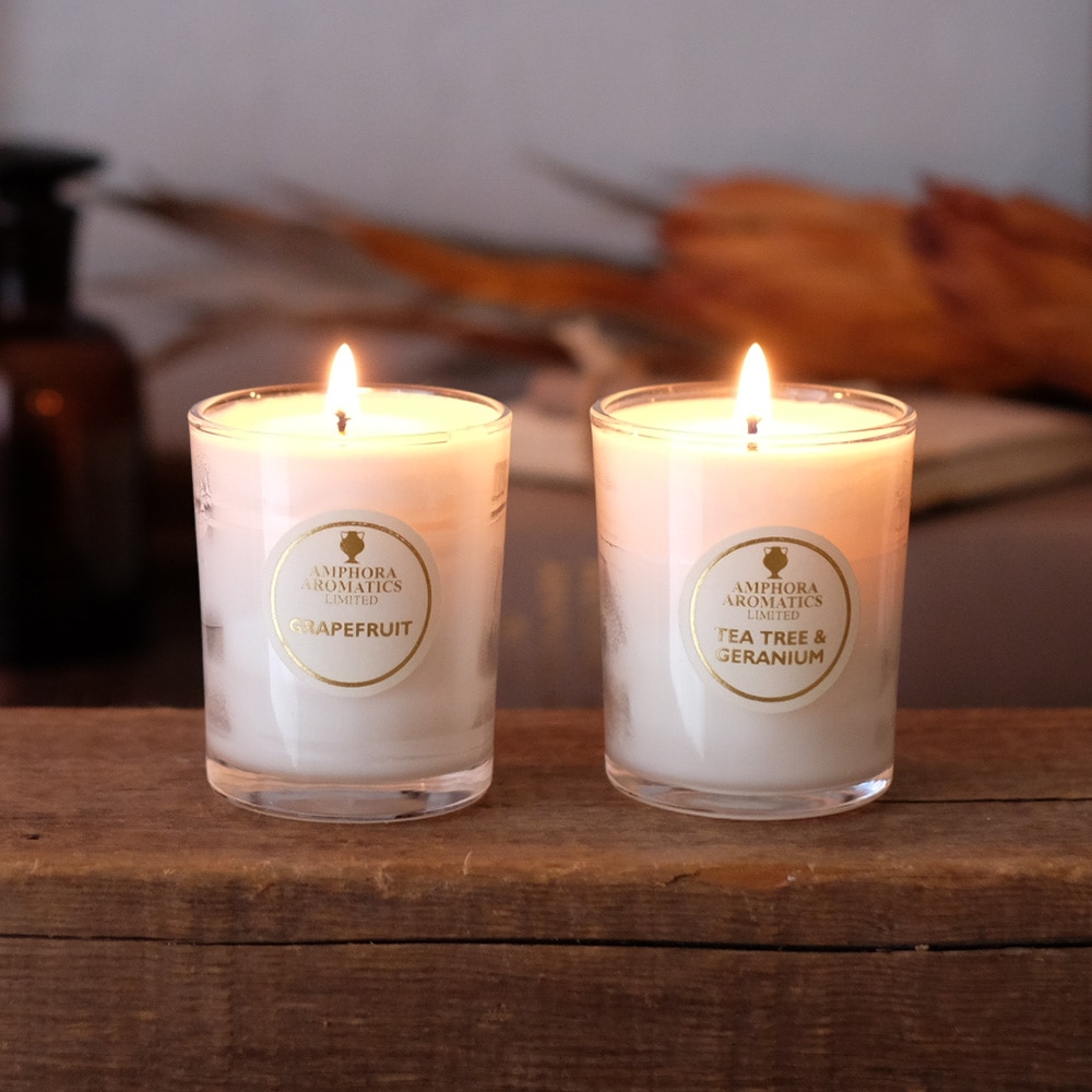 ティートリー＆ゼラニウム アロマキャンドル ミニポット