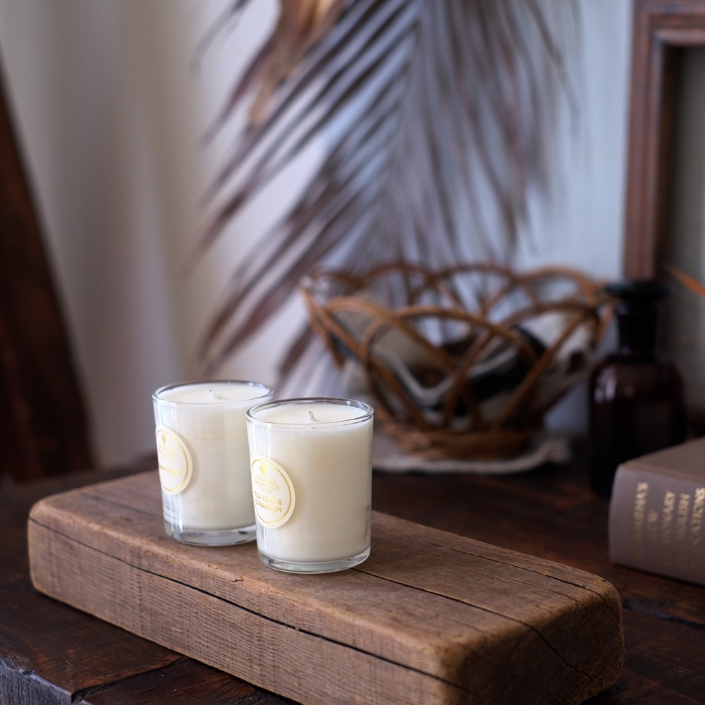 ティートリー＆ゼラニウム アロマキャンドル ミニポット