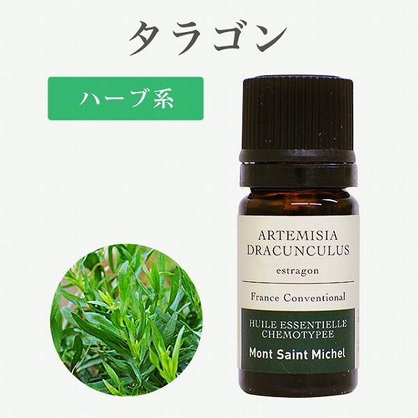 タラゴン5mL 精油 エッセンシャルオイル アロマセラピー関連グッズの通販ならアロマショップ モンサンミッシェル公式オンラインショップ