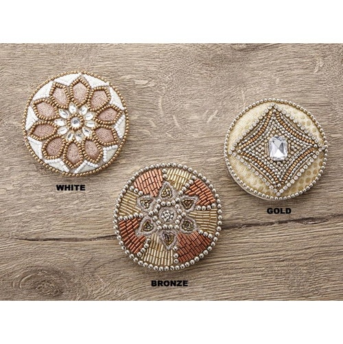 ビーズ刺繍手鏡