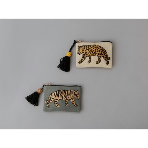 アニマル刺繍ポーチS