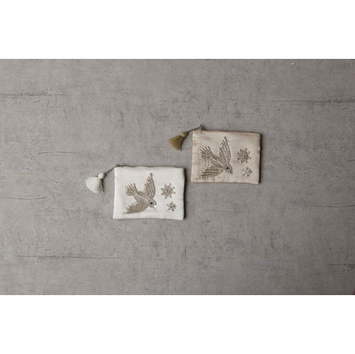 ビーズ刺繍ポーチS