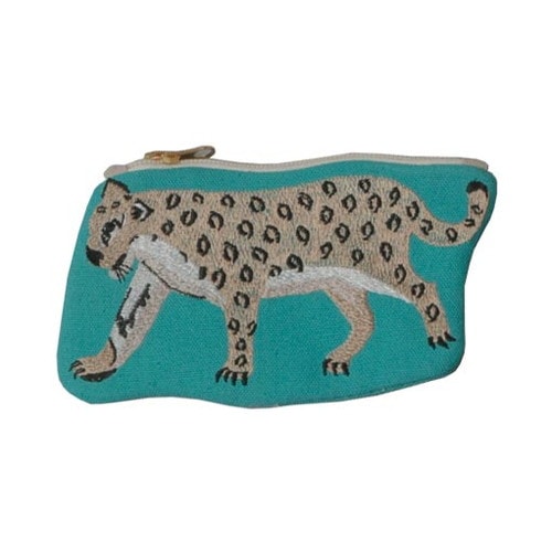 レオパード刺繍ポーチ