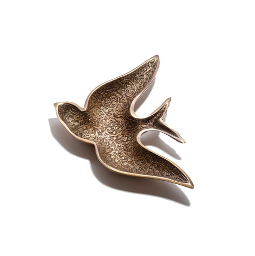 ブラスバードプレート（ゴールド）　　