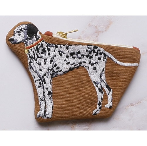 ダルメシアン刺繍ポーチ