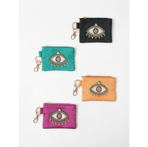 イーブルアイ ビーズ刺繍キーポーチ