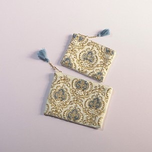 ビーズ刺繍ポーチ(ﾎﾜｲﾄ)