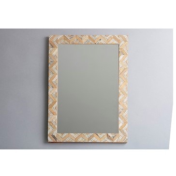 ホーン＆ウッドフレームミラーL(ミックス)