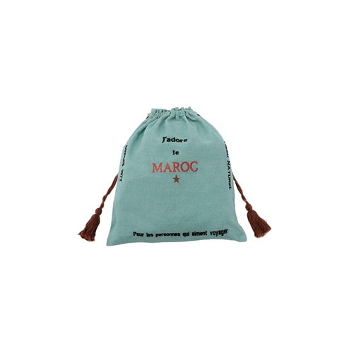 ヴォヤージュシリーズ刺繍巾着(モロッコ)