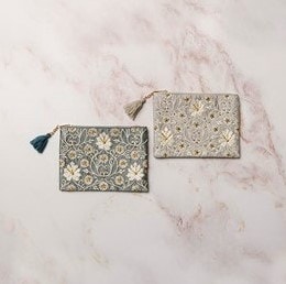 ビーズ刺繍ポーチL