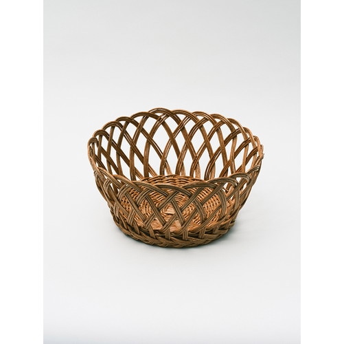 ラタン　ラウンドバスケット