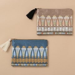 エジプシャンフラワー刺繍ポーチL