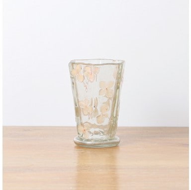 ヘキサゴンフラワーガラスベース