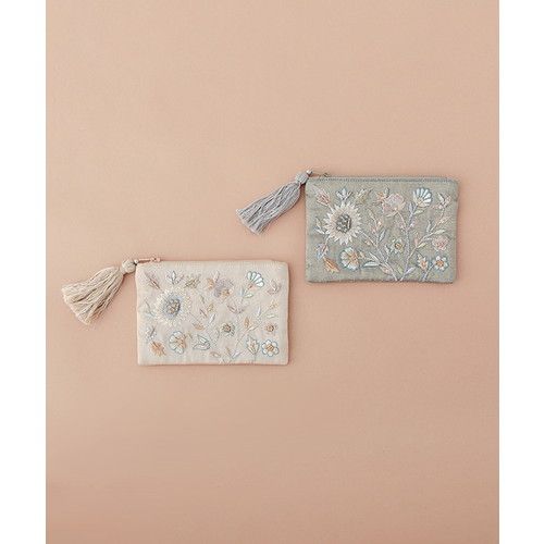ビーズ刺繍ポーチS