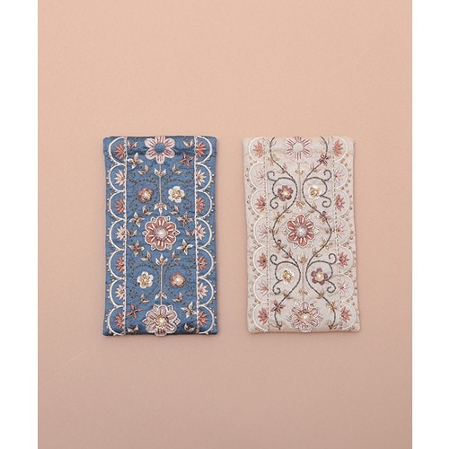 ビーズ刺繍メガネケース