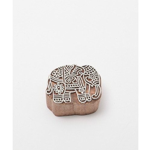 ウッドブロック プリント はんこ エレファント