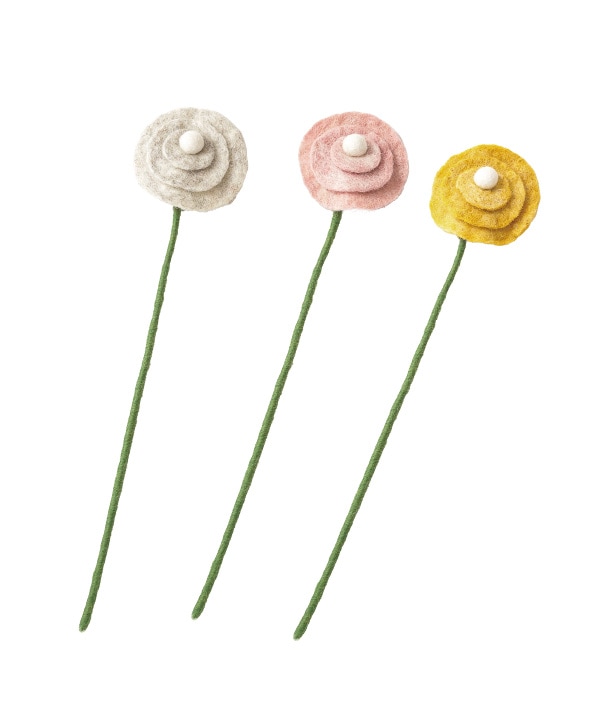 フェルトフラワー（ラナンキュラス） 