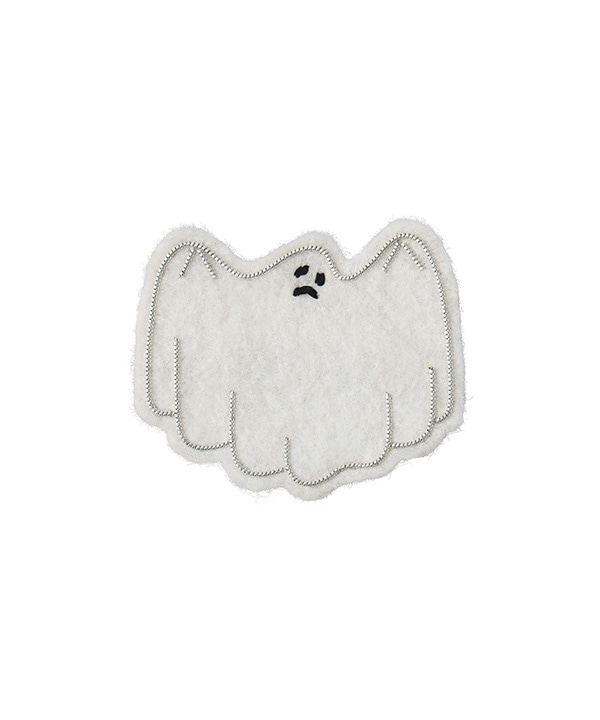 ザリ刺繍ブローチ ゴースト