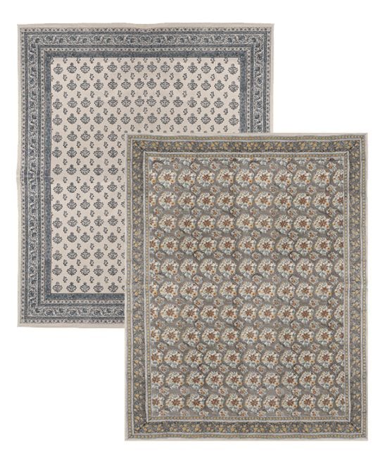 シャンブレーブロックプリント マルチカバー