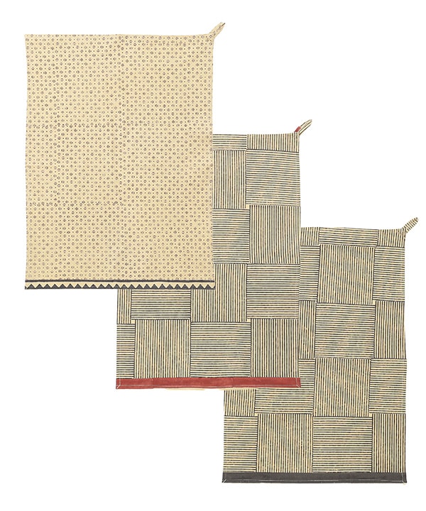 ブロックプリント キッチンクロス 