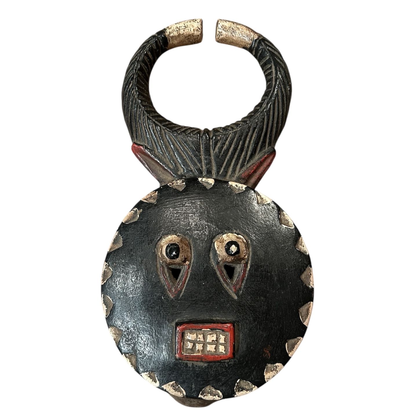 バウレ族 プレプレ仮面(黒)