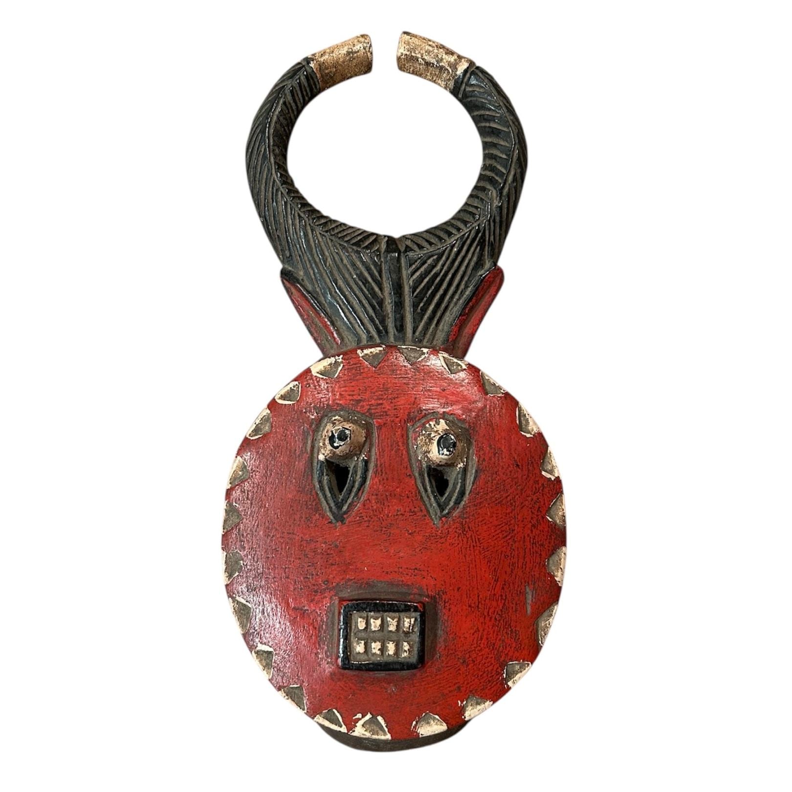 バウレ族 プレプレ仮面(赤)