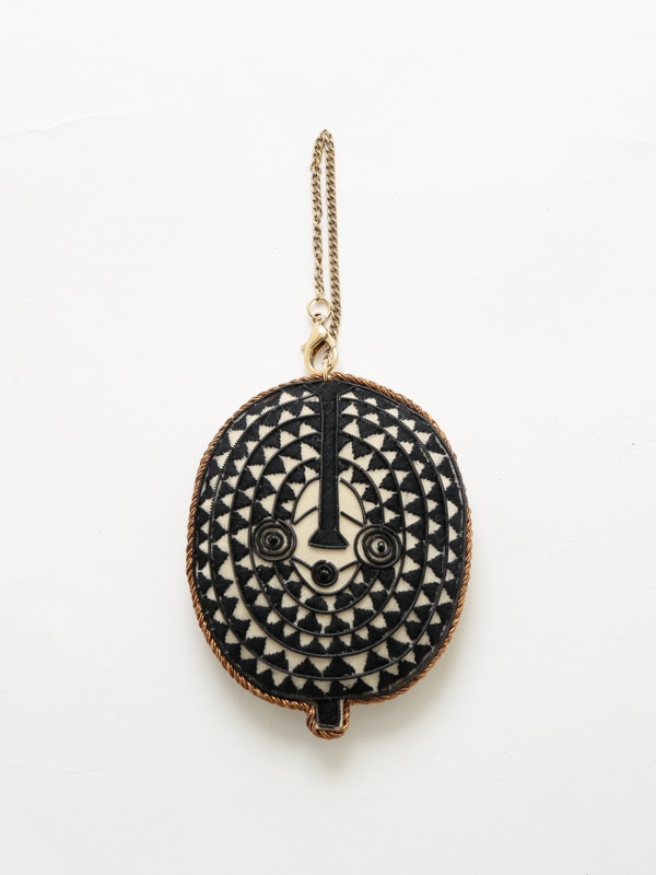 ザリ刺繍 アフリカンデザインブワ族 バッグチャーム（キーホルダー）