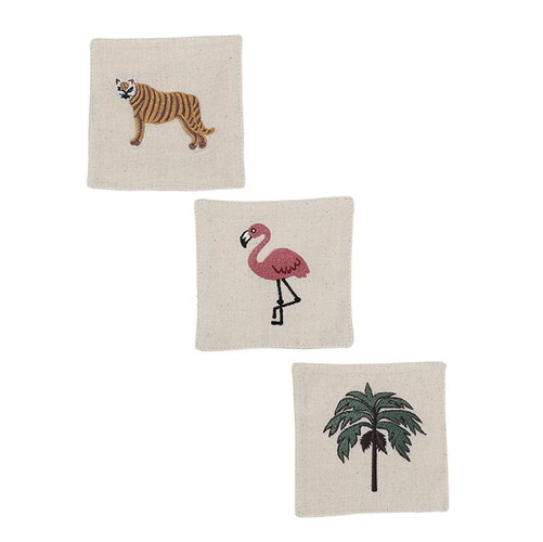 刺繍コースター 