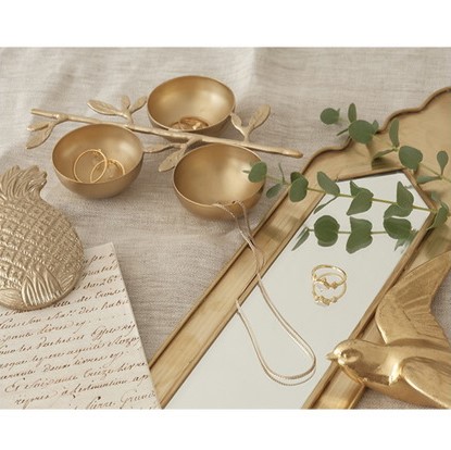 真鍮リーフ3連ボウル