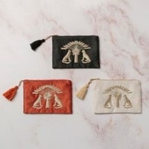 レオパードザリ刺繍ポーチ