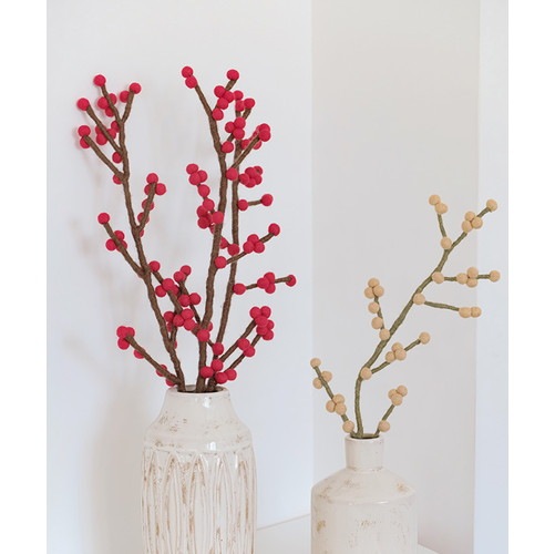 フェルトフラワー（枝＆つぼみ）