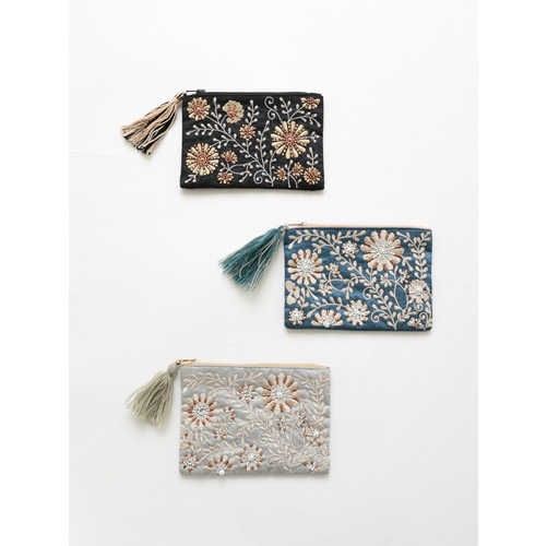 高速配送 ビーズ刺繍ミニフラットポーチ | GOODS,ポーチ FASHION 財布・ケース・小物入れ