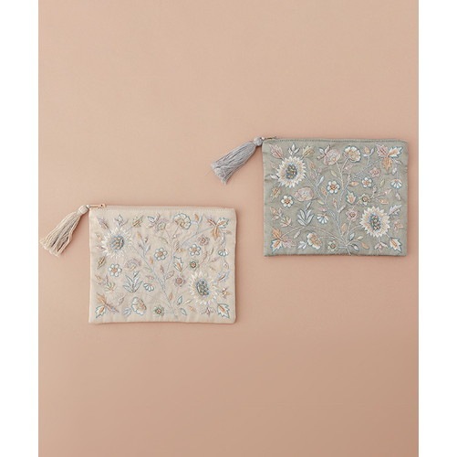 ビーズ刺繍ポーチL | FASHION GOODS,ポーチ | THOUGHT OF TOKYO