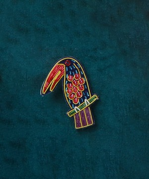 ザリ刺繍ブローチ オニオオハシ